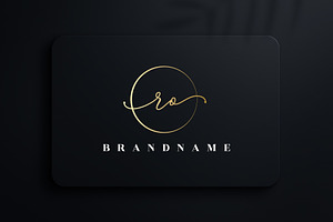 Letter RO Handwritten Signature Logo