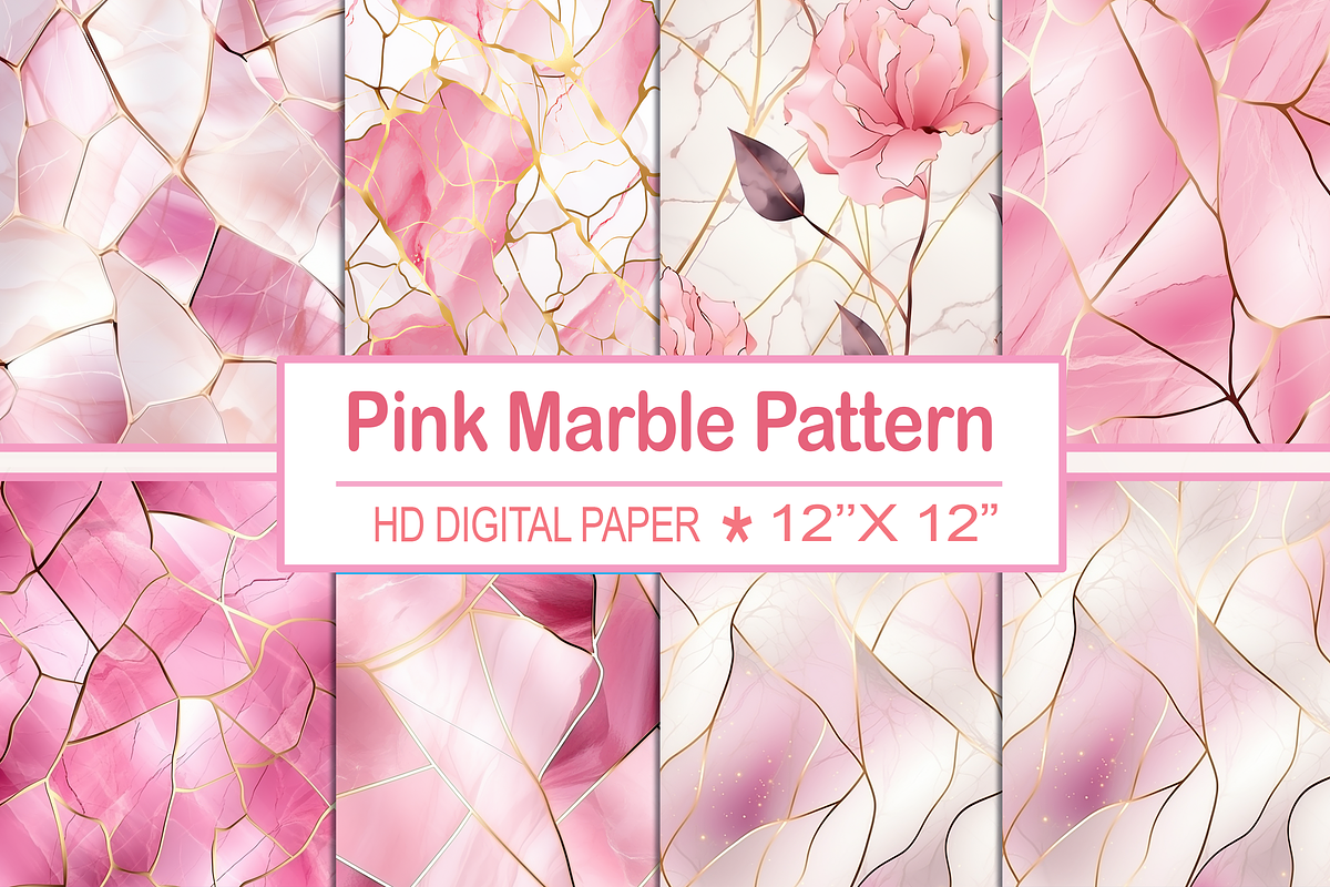 Pink Marble Pattern, a Pattern Graphic by Printable Treasure (Photo 1 of 6)