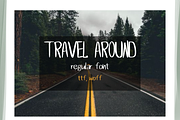Travel Around_font, a Sans Serif Font by Allie_art (Thumbnail 1 of 5)