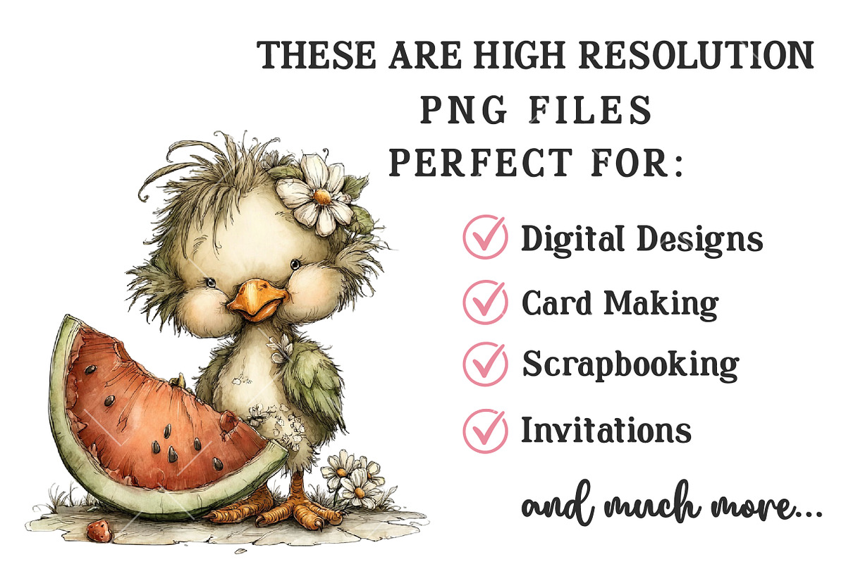 Cute Beach Chick PNG Clipart, a Seasonal Illustration by OK Design (Photo 6 of 6)