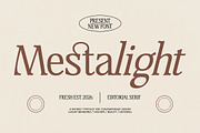 Mestalight Elegant Editorial Serif, a Serif Font by AmorfaType (Thumbnail 1 of 8)
