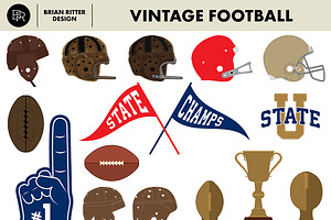 Vintage Football Vector Graphics