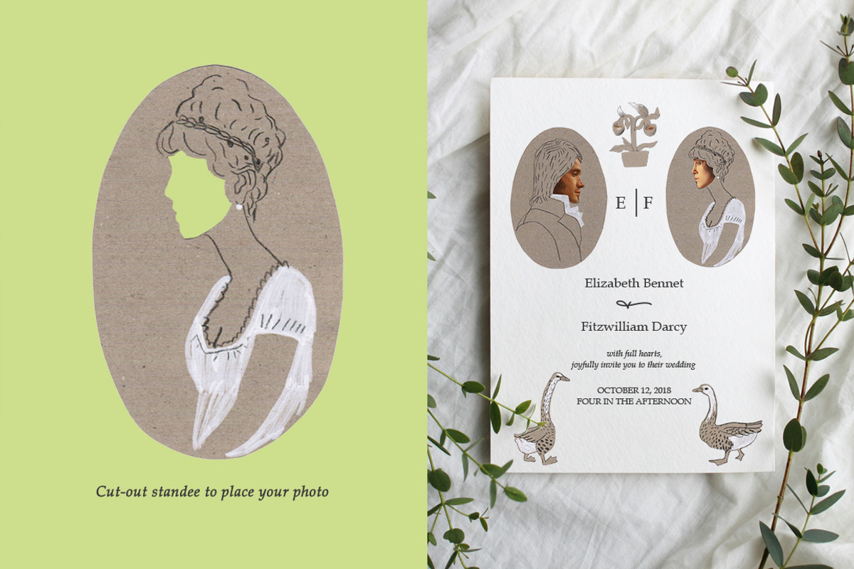 Pride & Prejudice: Cut-Out Paper Set, a Person Illustration by Volga_Store (Photo 2 of 6)
