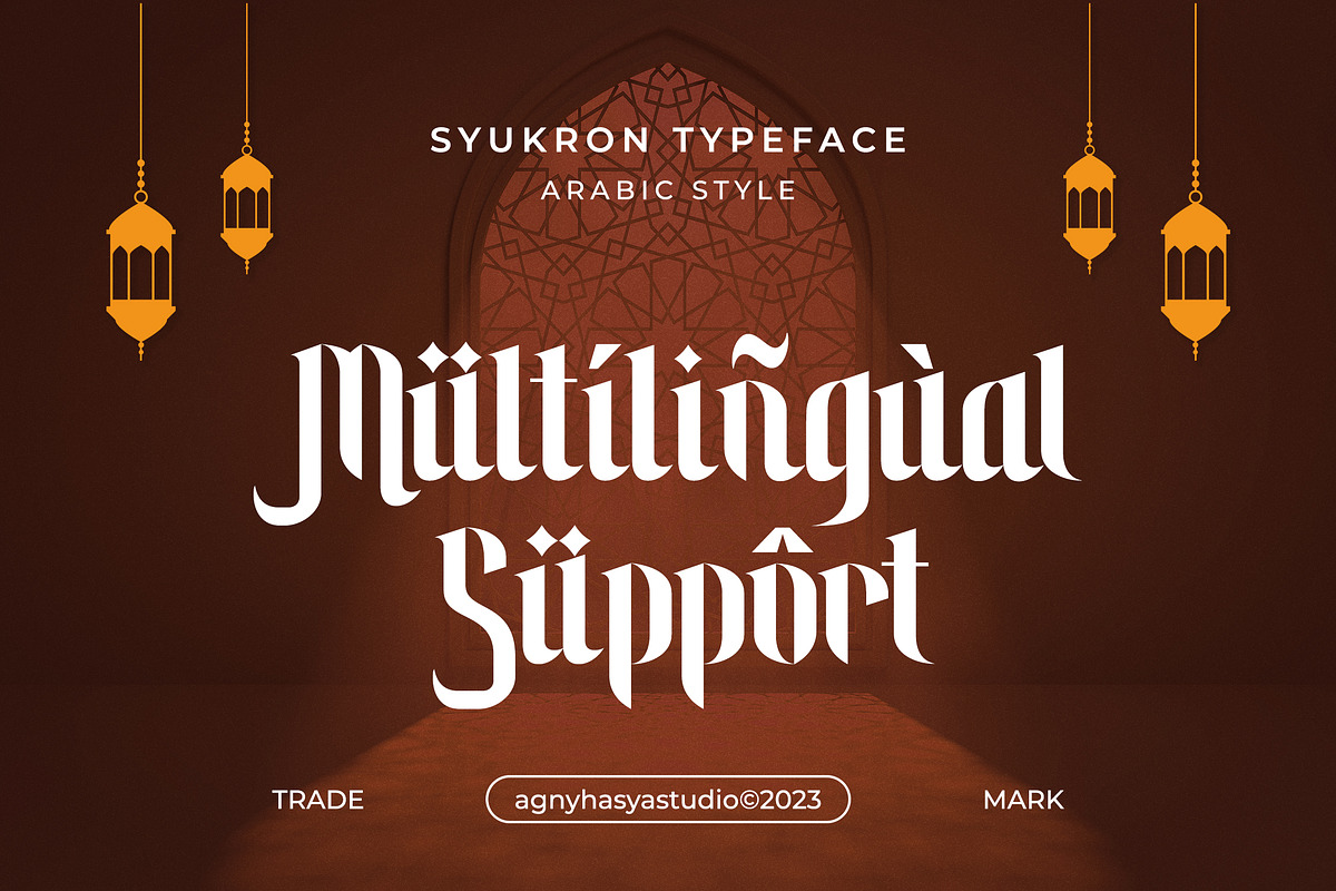 Syukron - Arabic Font Style, a Serif Font by agnyhasyastudio (Photo 19 of 19)
