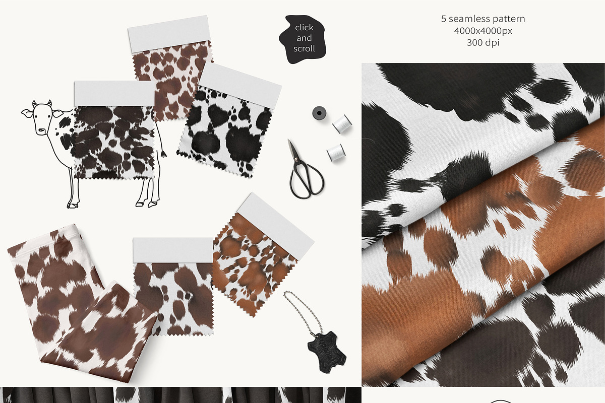 Cow pattern, a Pattern Graphic by Elona Laff (Photo 3 of 4)