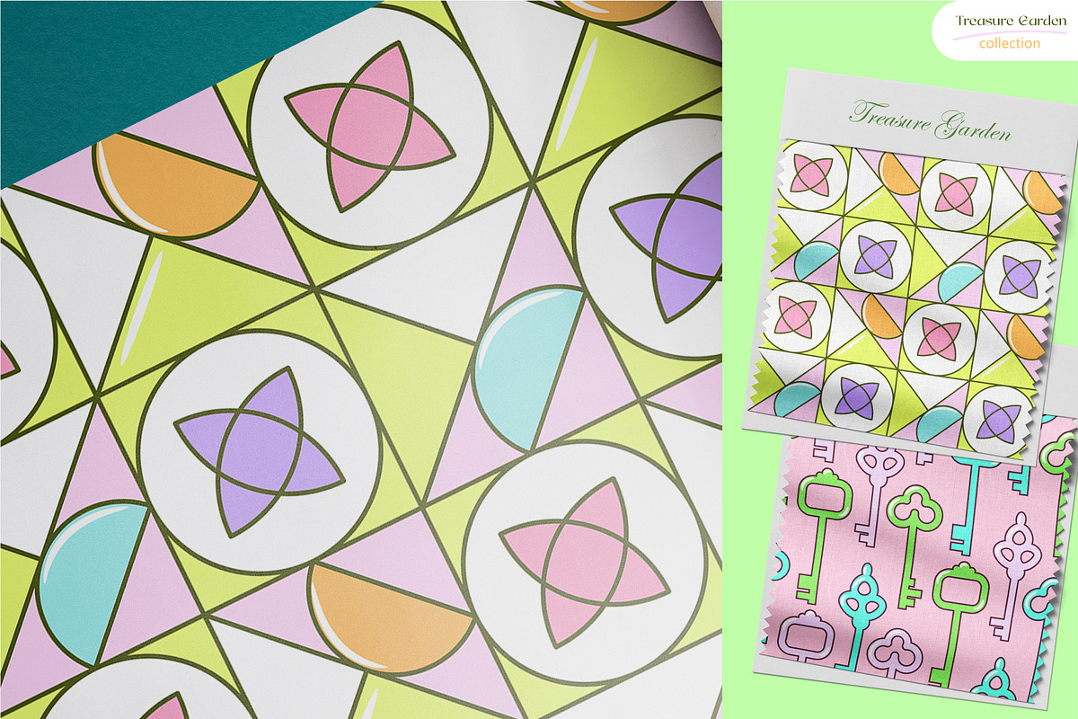 Treasure Garden - Seamless Patterns, a Pattern Graphic by InaCorart (Photo 7 of 9)