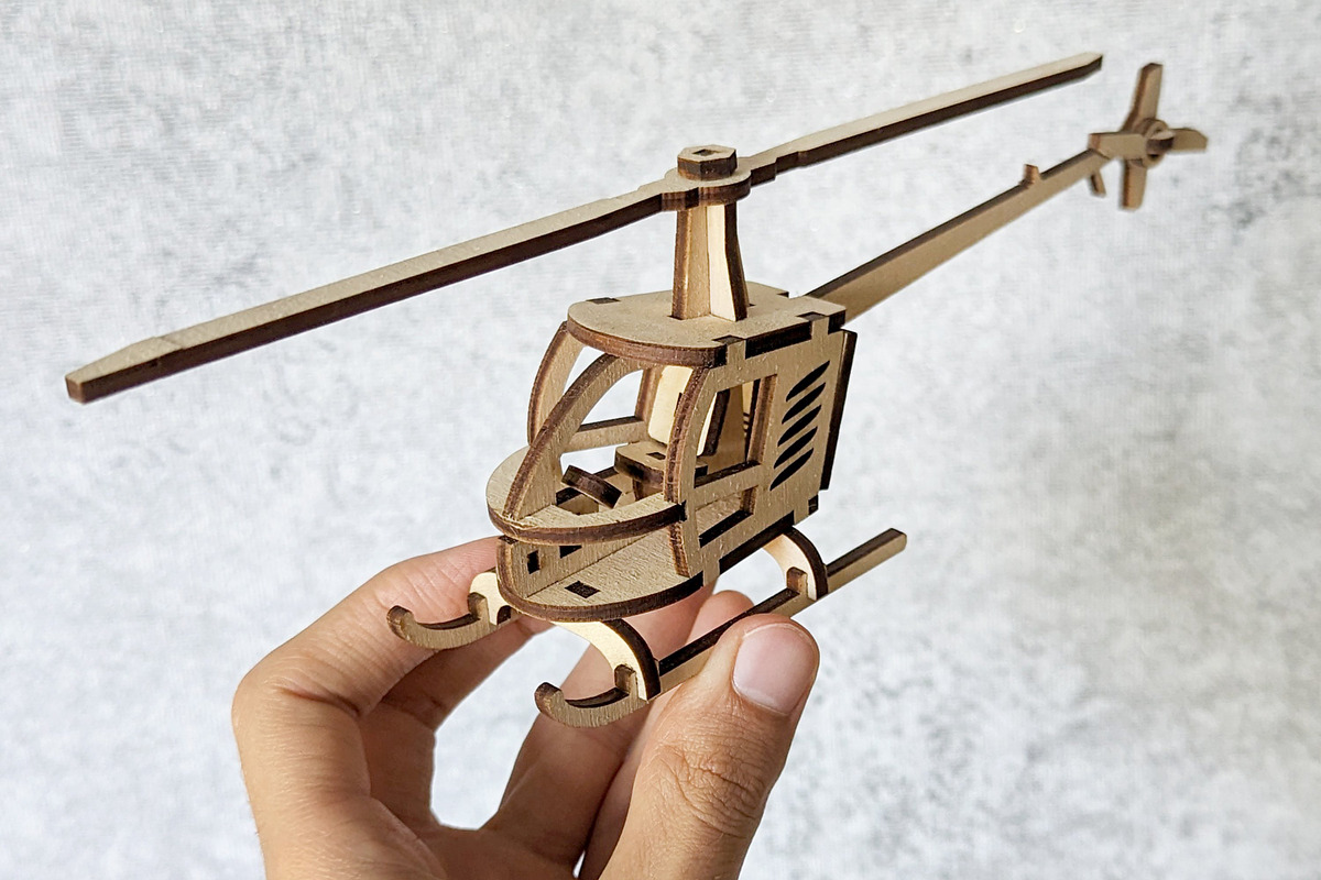 Helicopter - Laser Cut File, an Object Graphic by VectorPainter (Photo 4 of 13)