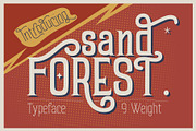 Sand Forest - Retro Display Font, a Sans Serif Font by AuthenType (Thumbnail 1 of 15)