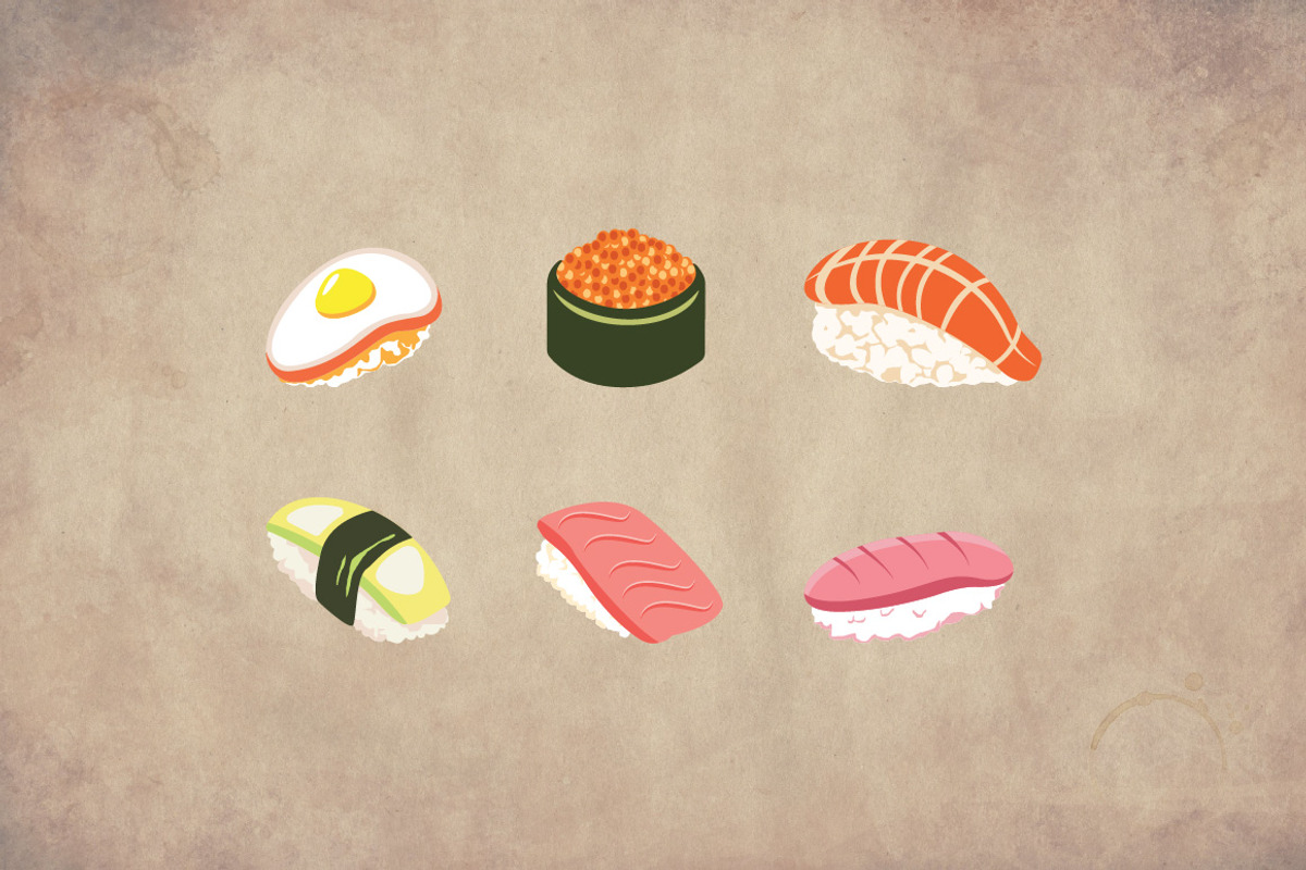 Japanese Sushi Vector Collection, a Food Illustration by jongcreative (Photo 2 of 4)