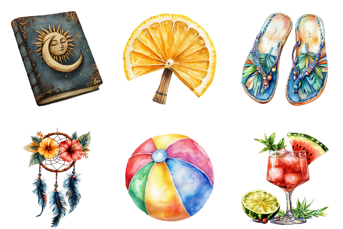 Boho Summer Vacation Holiday PNG, an Illustration by SinaCreation (Photo 4 of 5)