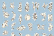 140 + Hand-Drawn Summer Set, an Object Illustration by Veyla (Thumbnail 5 of 16)