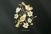 Birds and Flowers Floral Bundle., a Decorative Illustration by Red Ink (Thumbnail 10 of 10)