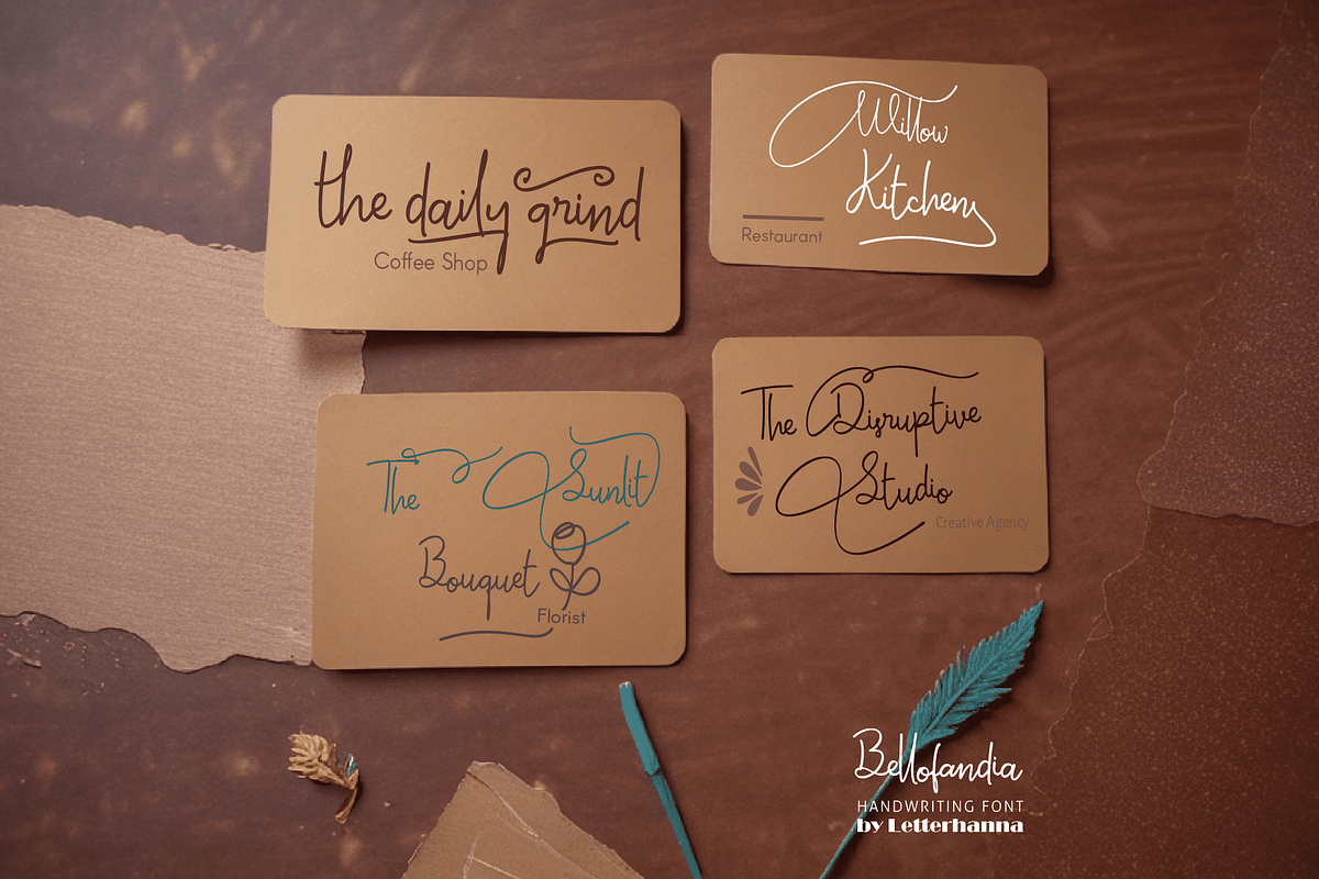 Bellofandia Font, a Handwritten Font by Letterhanna Studio (Photo 3 of 15)