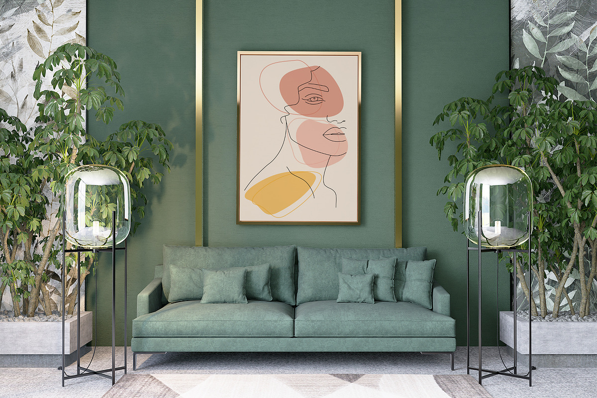 Abstract linear woman face, a Graphic by Vinegret -Shop (Photo 2 of 8)