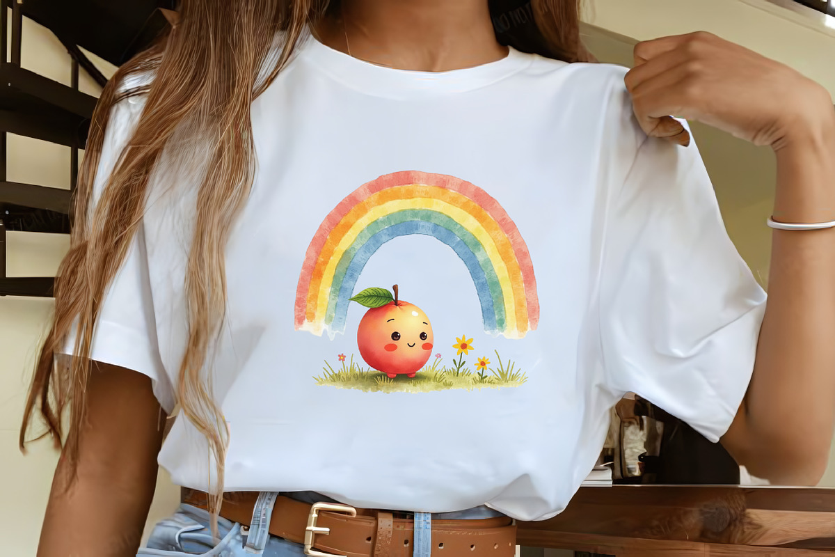 Watercolor Cute Peaches Garden Fruit, an Illustration by CrexoraLab (Photo 2 of 5)