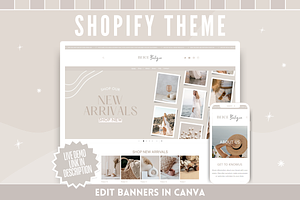 Light Beige Shopify Theme, a Shopify Template by SunshineStudioBoutique