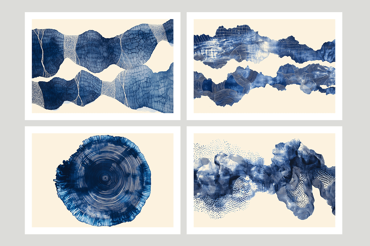 Bimo Co. 3 · Blue Organic Textures, a Texture Illustration by milatovar (Photo 5 of 24)