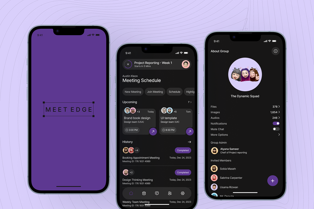 Meet Edge - Online Meeting App UI Ki, an UI Kit Template by Digibulbo (Photo 5 of 8)