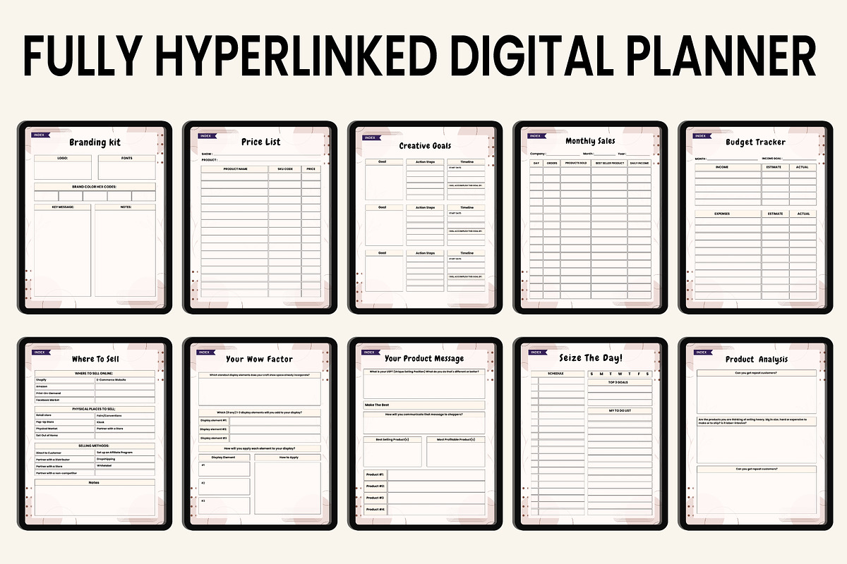 2025 Digital Craft Business Planner, a Stationery Template by Designmela01 (Photo 2 of 8)