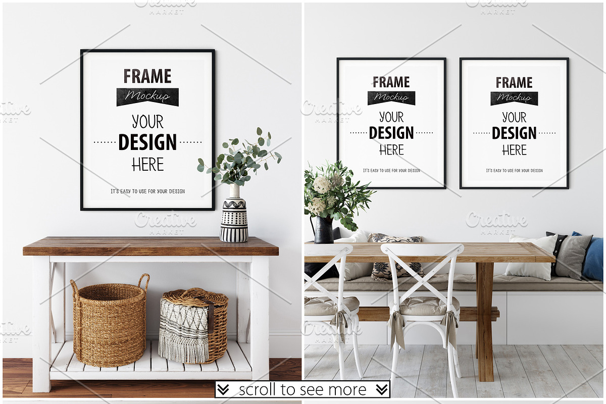 Frames&Walls Coastal Mockups Bundle, a Household Mockup by Yuri-U (Photo 4 of 30)