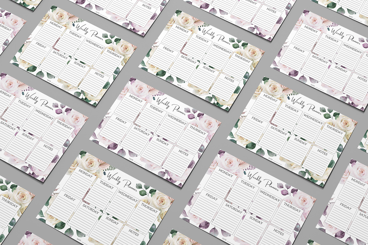 Printable Weekly Planner for Canva, a Stationery Template by NM-Design-Studio (Photo 3 of 4)