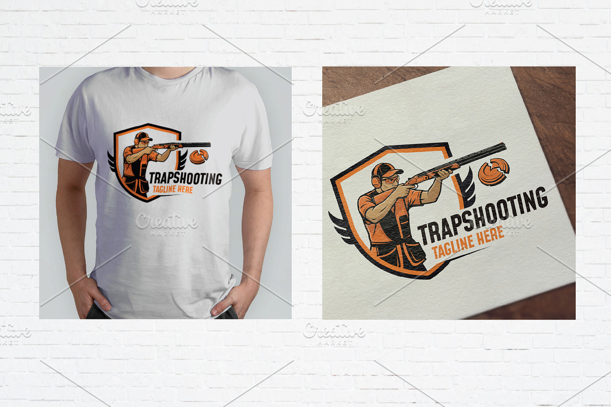 Trapshooting Badge Logo Clipart, a Sport Illustration by Guavanaboy (Photo 3 of 3)