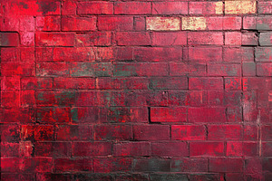 Deep Red Brick Wall Texture Backgrou, an Abstract Photo by Pixeness Studio