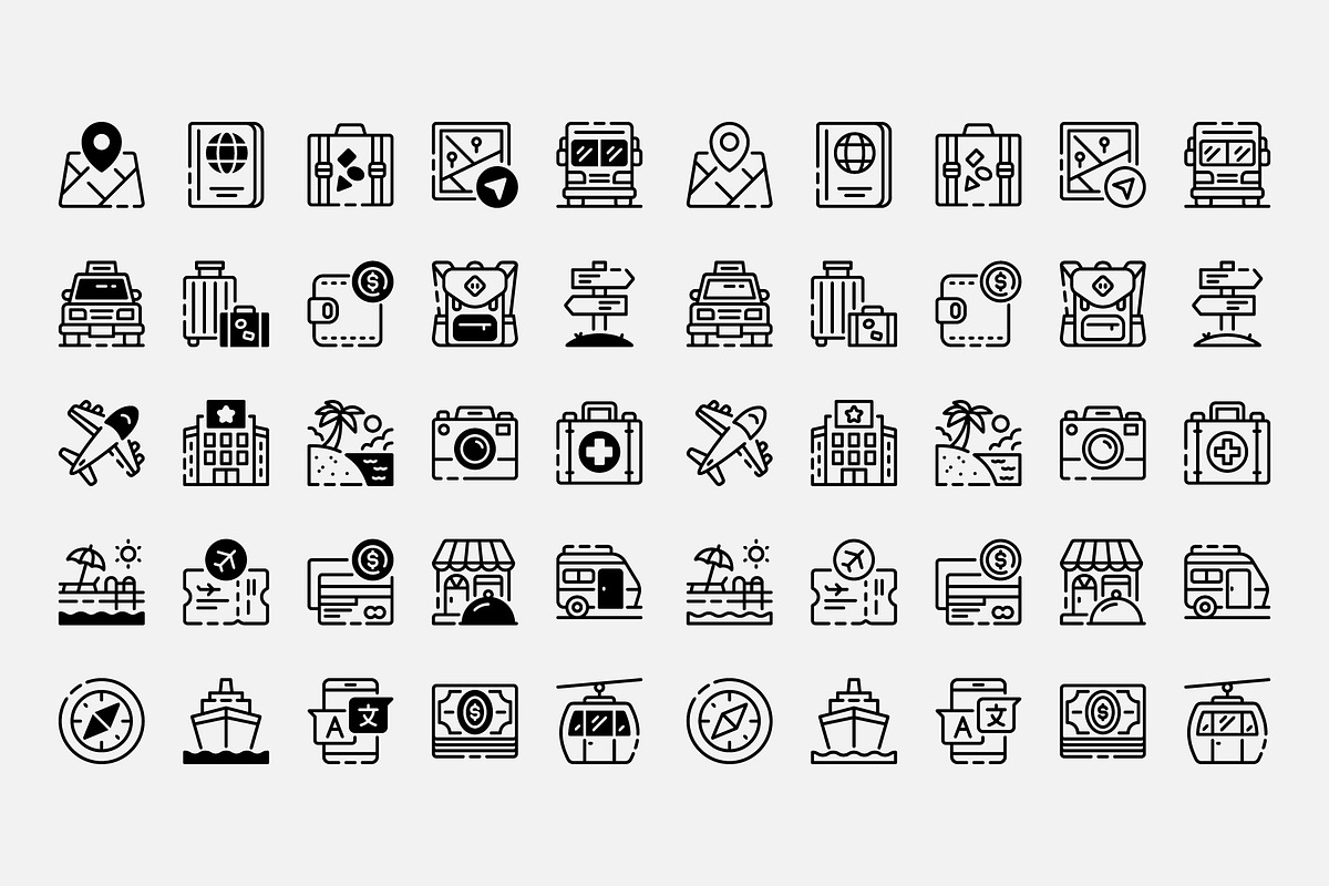 75 Travel Icon Pack, a Duotone Icon by Bilicube Studio (Photo 2 of 2)