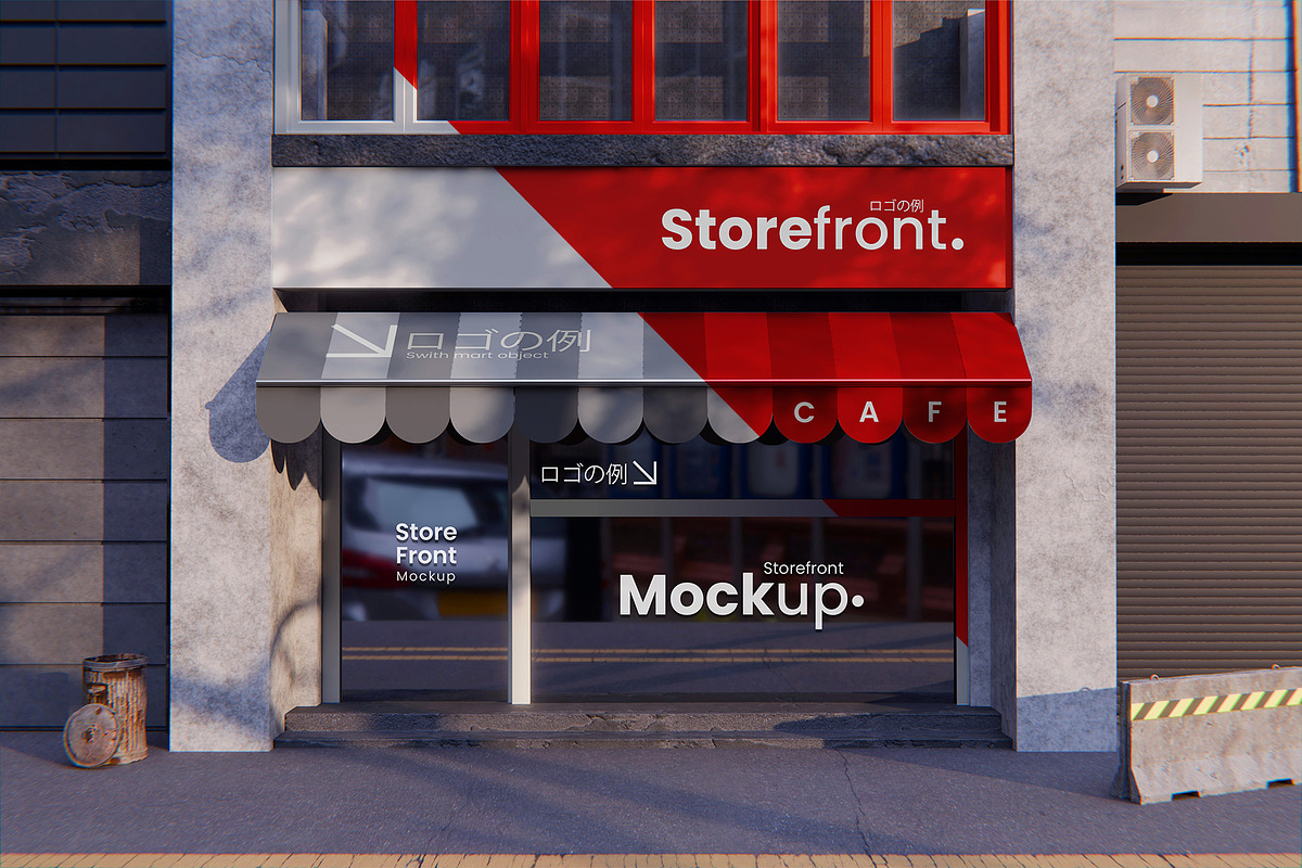 Realistic Store Front Mockup, an Advertising Mockup by Artlogs x Modaldesain (Photo 4 of 5)