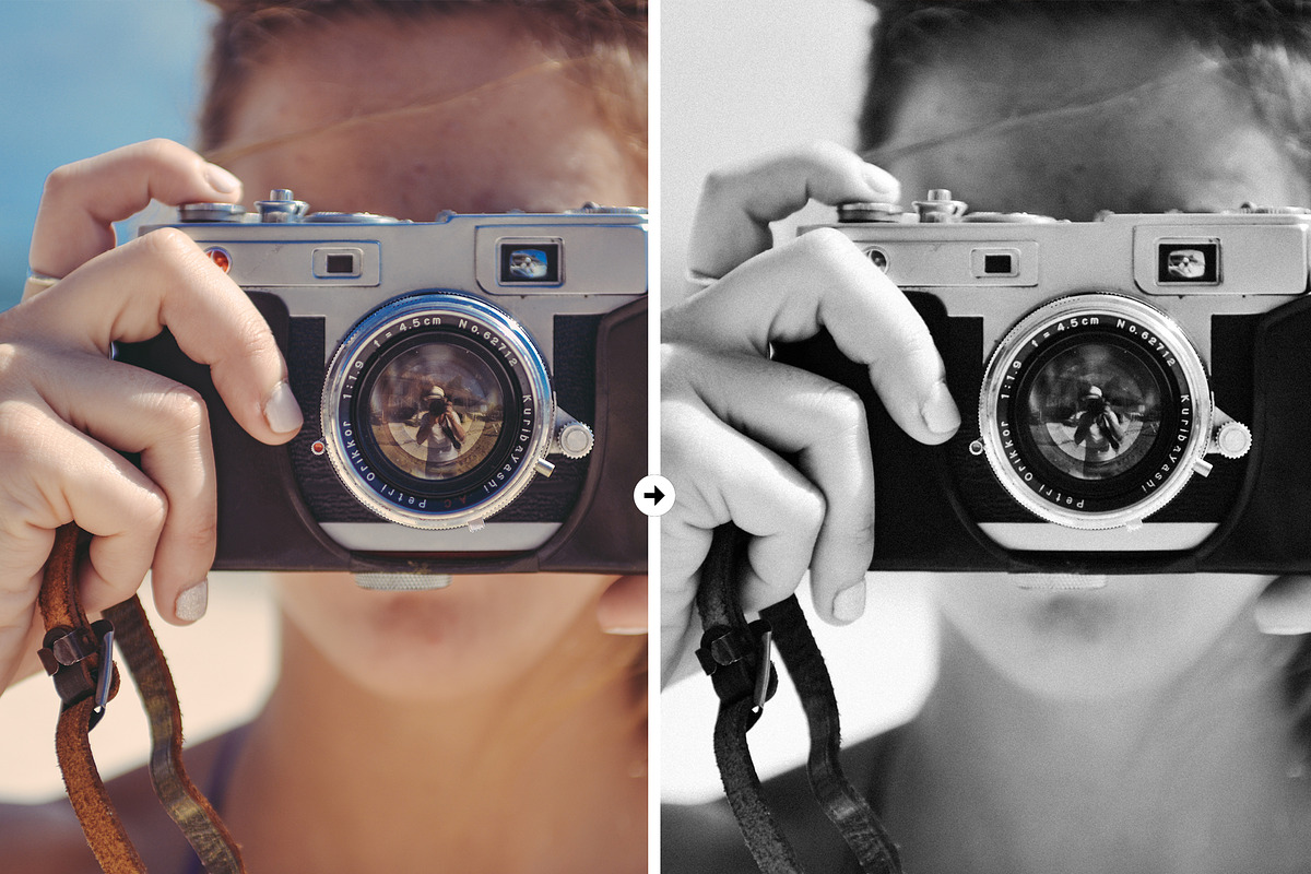 4 Edgy Black & White Lr & Ps Presets, an Action Add-On by M E G A S E T S (Photo 2 of 5)