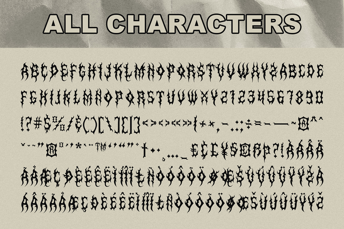 CS Wildfire – Black Metal Font, a Blackletter Font by Craft Supply Co. (Photo 8 of 8)