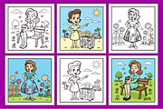 Pin Up Girl Coloring Pages for Adult, a Decorative Illustration by Ink Gallery (Thumbnail 3 of 3)