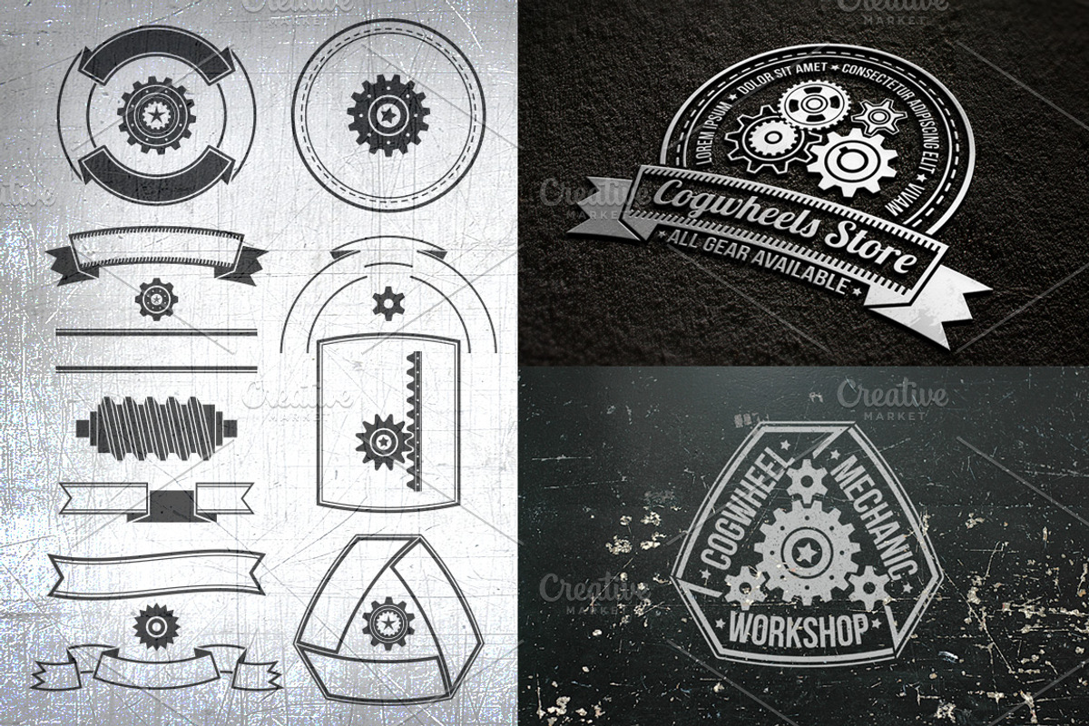 Gears logo set, a Branding & Logo Template by Agor2012 shop (Photo 2 of 3)