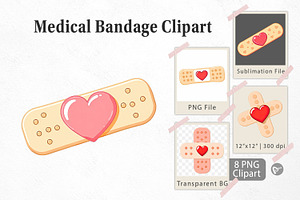 Medical Bandage Clipart, a Graphic by Artnoy