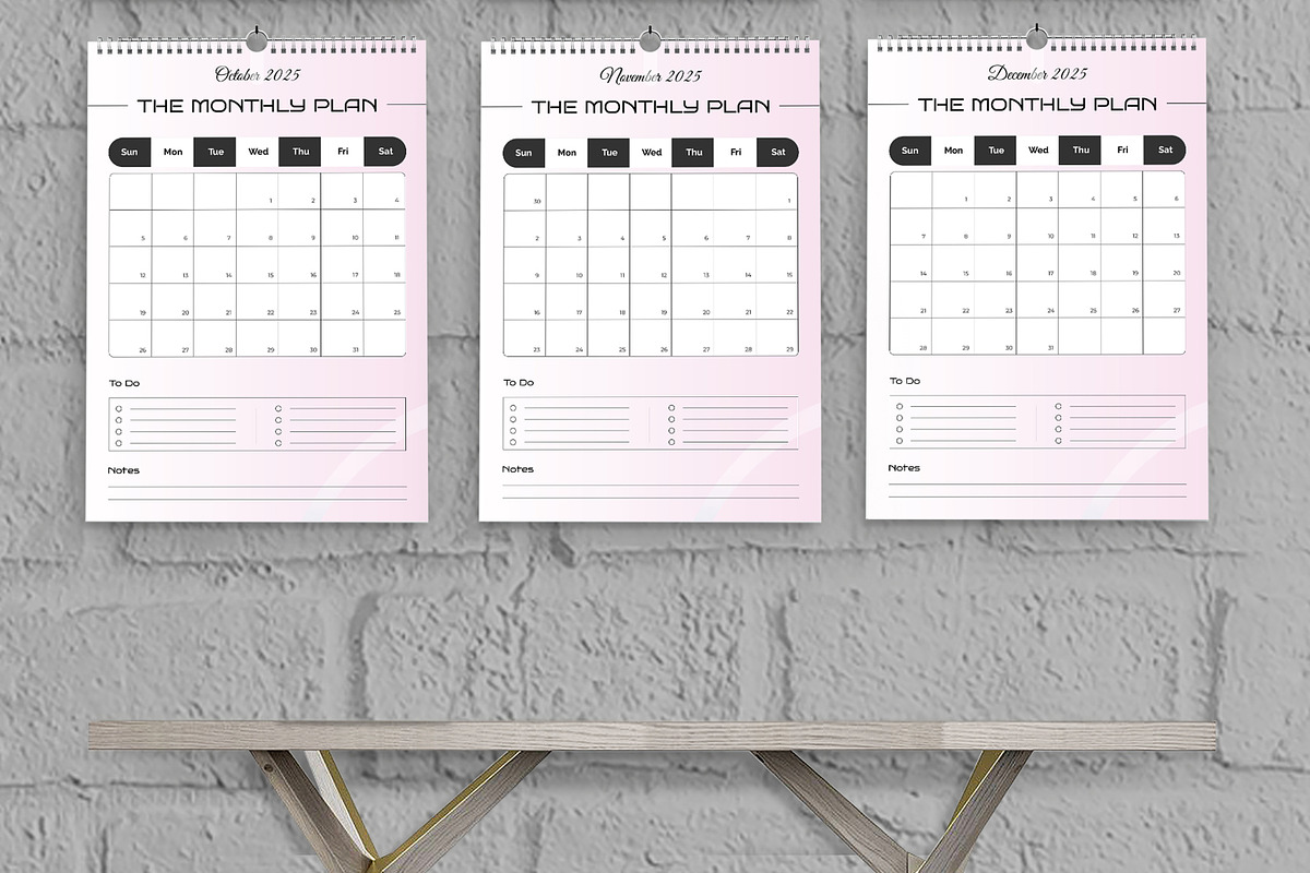 Monthly Planner Layout, a Stationery Template by MightyDesign (Photo 4 of 7)