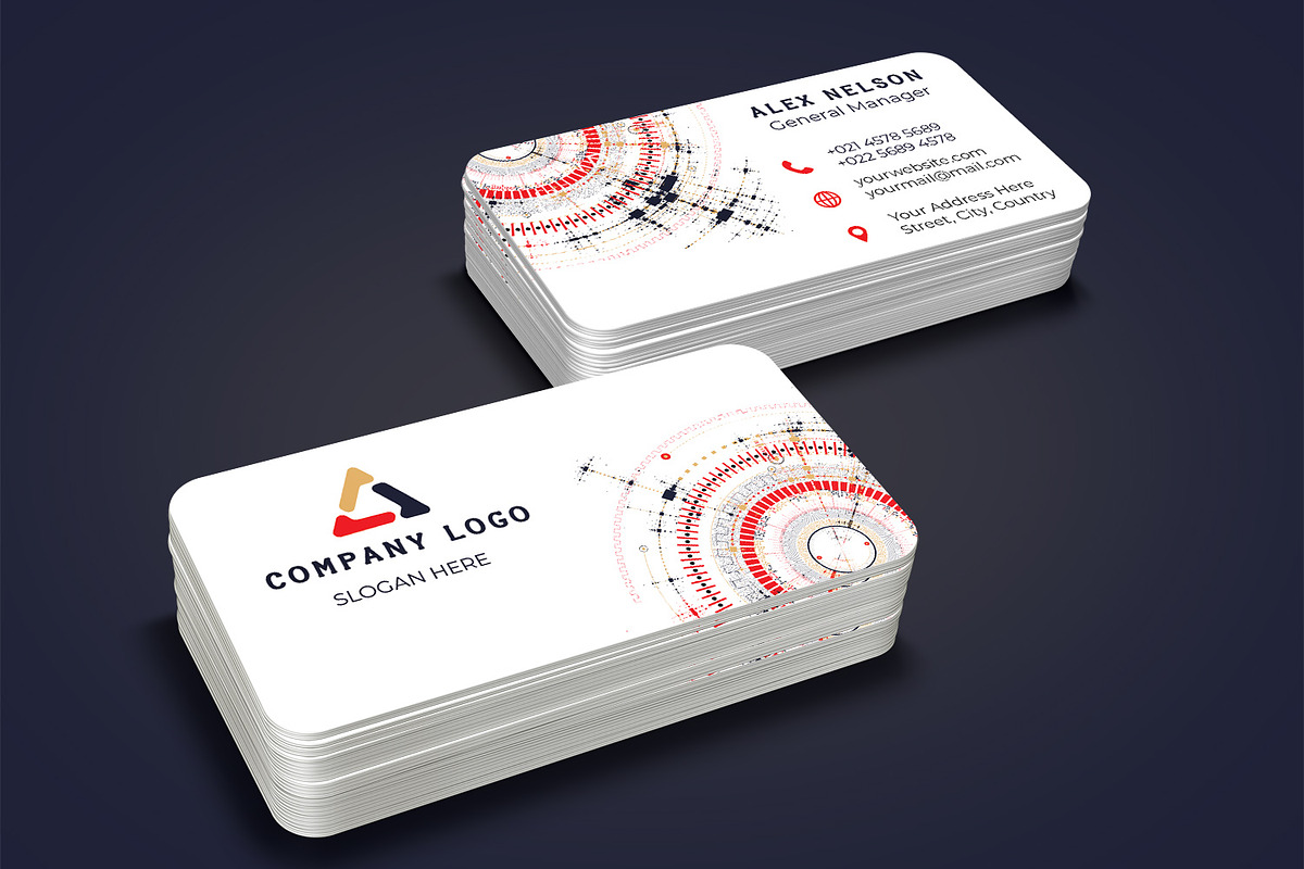 Abstract Hi Tech Business Card, a Business Card Template by Kseniya-Omega (Photo 1 of 4)