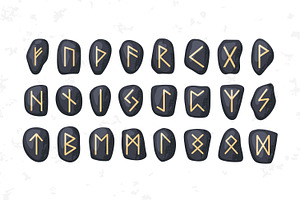 Elder Futhark Runes Alphabet