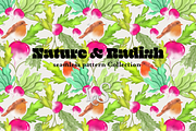 Radish Seamless Pattern Collection, a Pattern Graphic by Little Creative Scribbles (Thumbnail 1 of 10)