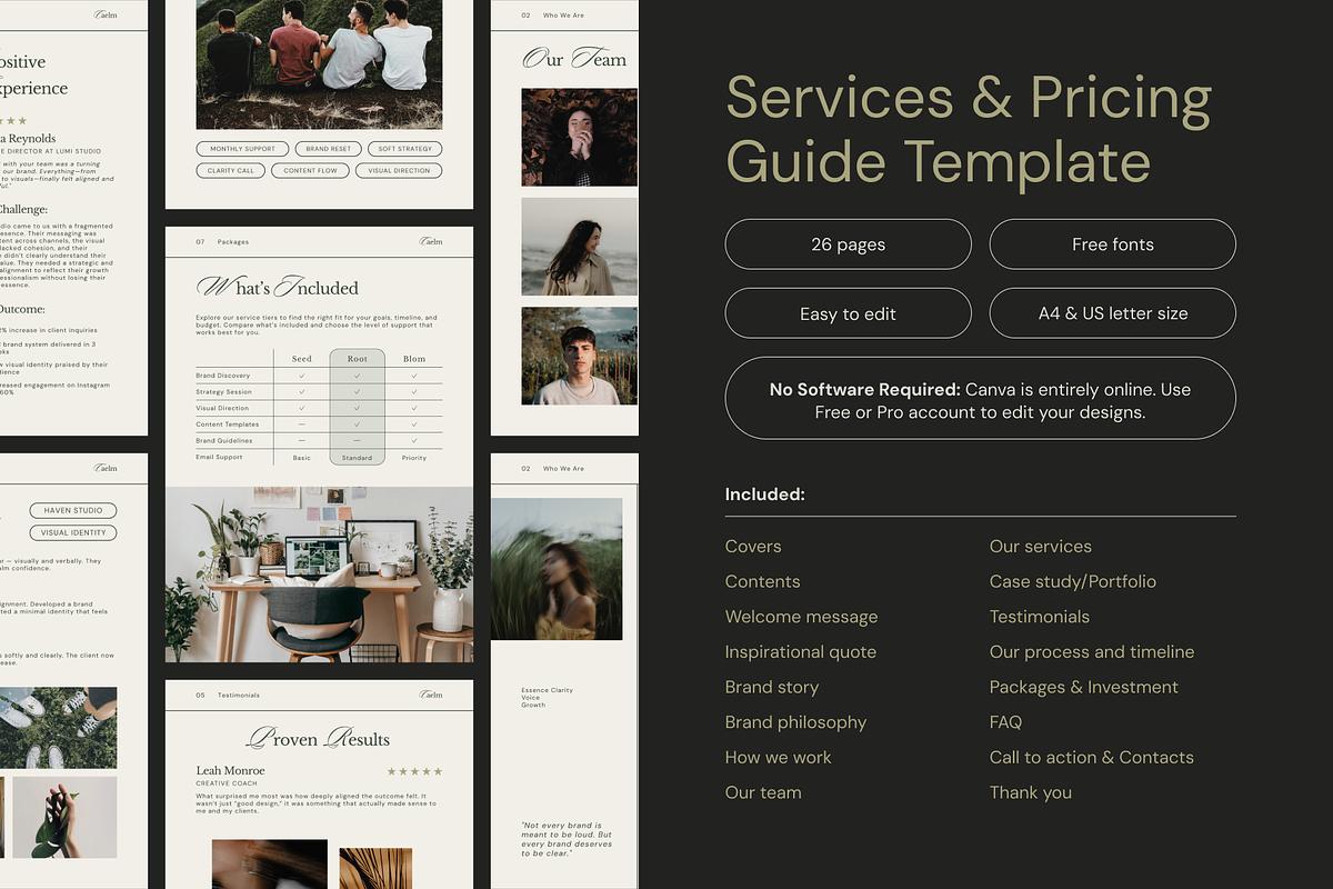 CAELM Services & Pricing Guide CANVA, a Presentation Template by Mirely Creative Co (Photo 3 of 8)