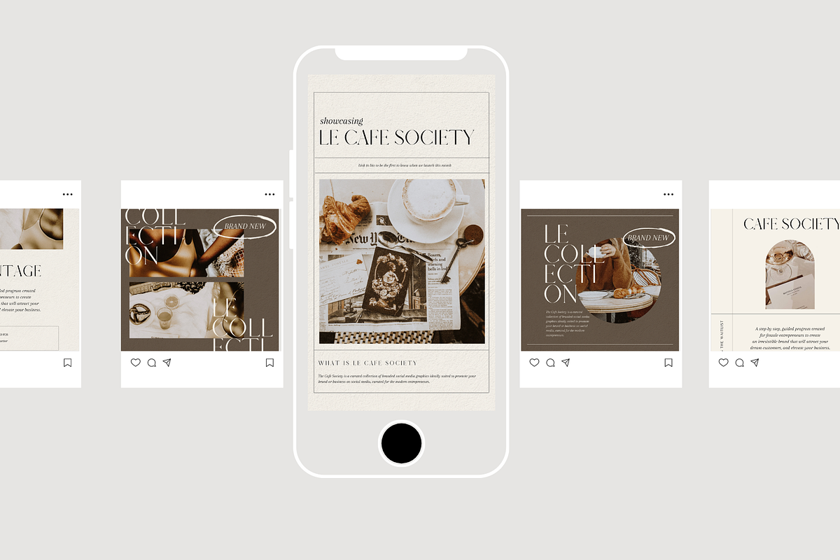 Cafe Society Social Media Templates, a Social Media Template by Le Maison Bohem (Photo 4 of 11)