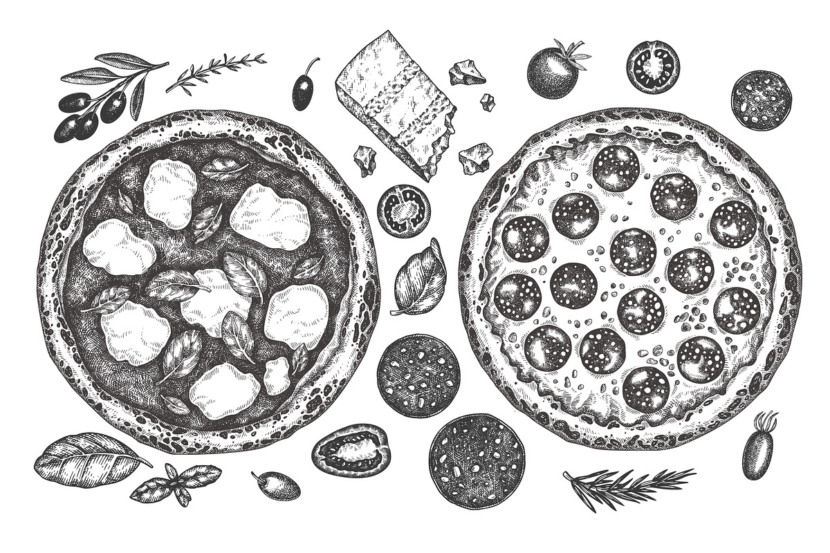 Pizza Vector Illustrations, a Food Illustration by Lubov Illustrations Shop (Photo 2 of 5)