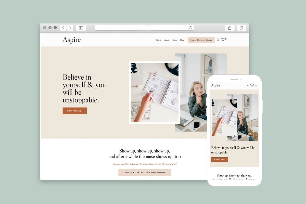 Aspire WordPress Theme, a WordPress Template by KOBA themes (Photo 2 of 6)