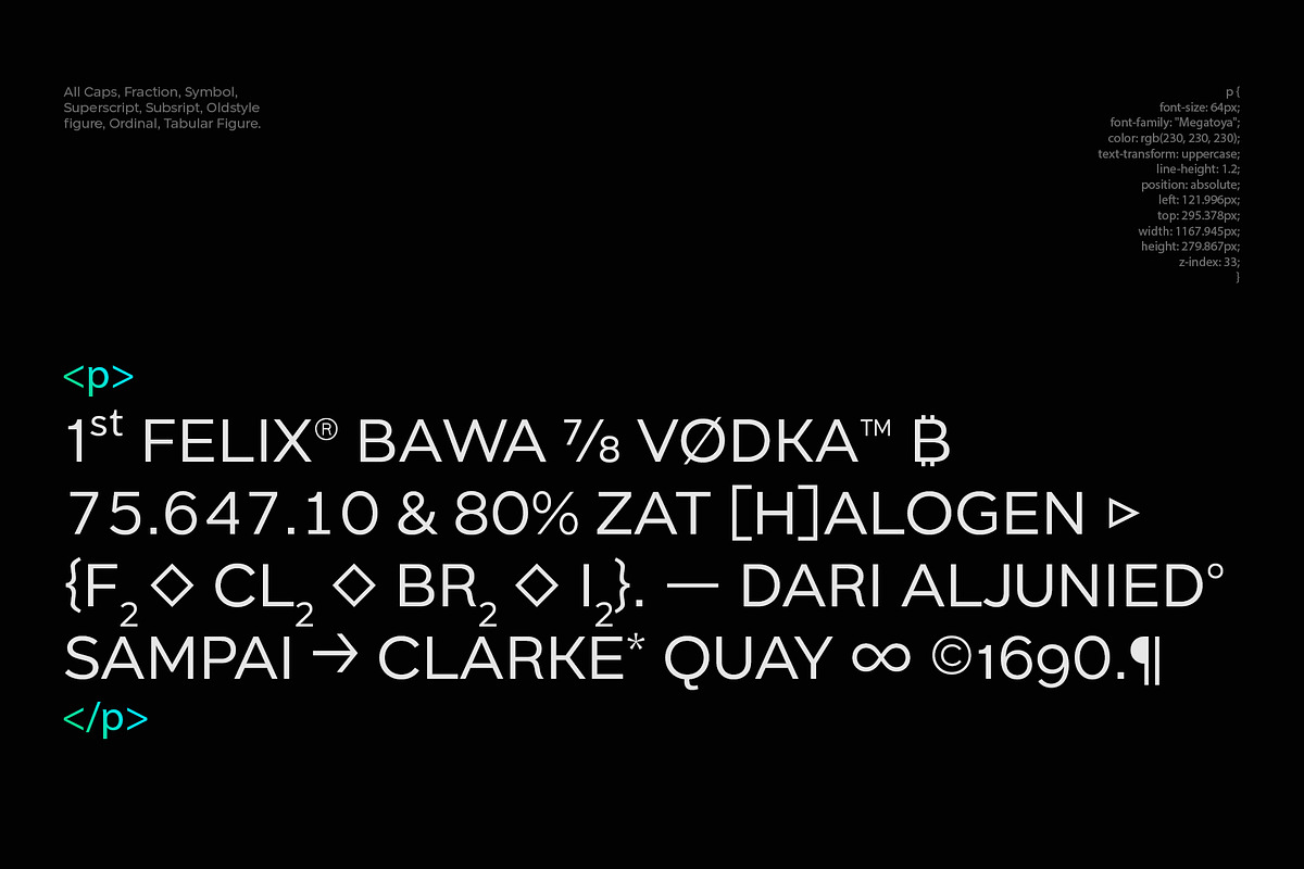 BD. Megatoya - Gemetric Sans Serif, a Font by Balibilly Design (Photo 10 of 16)