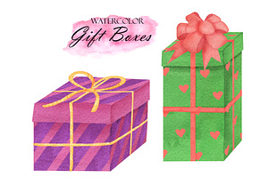 Watercolor Gift Box