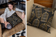 Embroidery golden bird's cages, a Pattern Graphic by Matrioshka (Thumbnail 5 of 8)