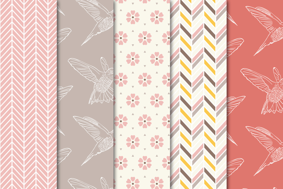 Digital Paper I Love Hummingbirds preview 3