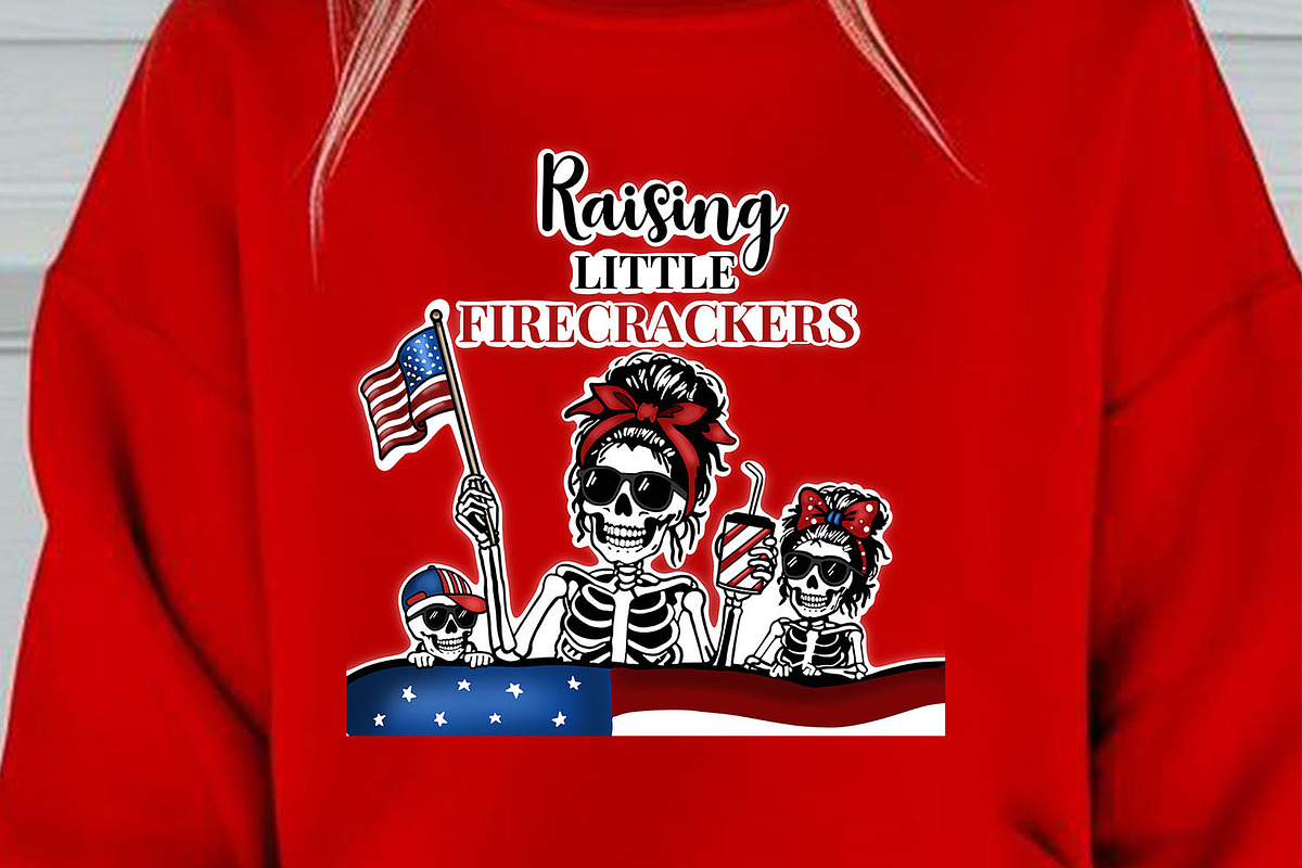 Patriotic Mom Skeleton, a Seasonal Illustration by Willow Paige Farms (Photo 4 of 5)