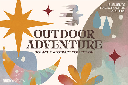 Outdoor Adventure - Gouache Shapes