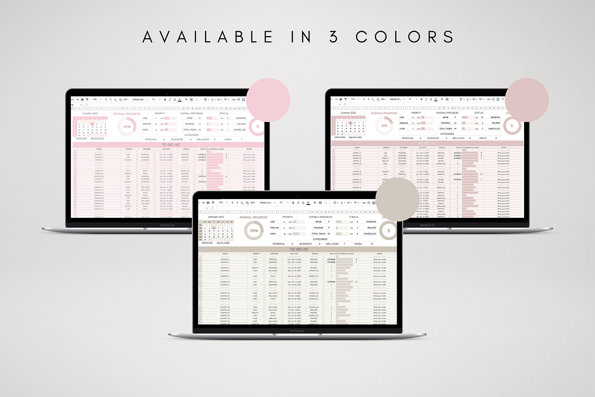 Digital To-Do List Google Sheets, a Templates & Theme by BRANDcontent (Photo 8 of 8)