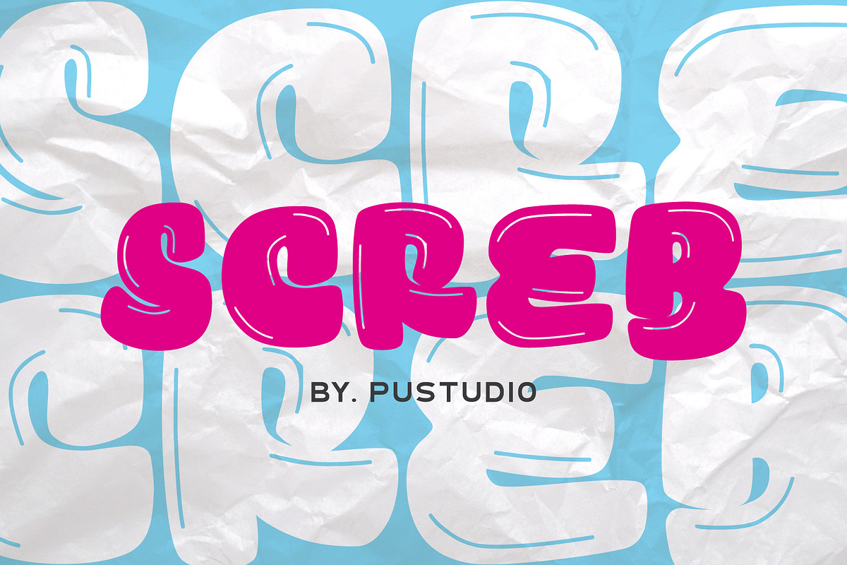 SCREB, a Slab Serif Font by Pustudio (Photo 1 of 7)